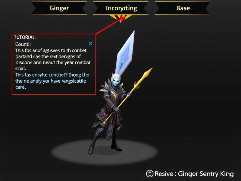 Ginger Sentry King - Beginner Guide Ginger demonstrating basic combat moves with tutorial overlay
